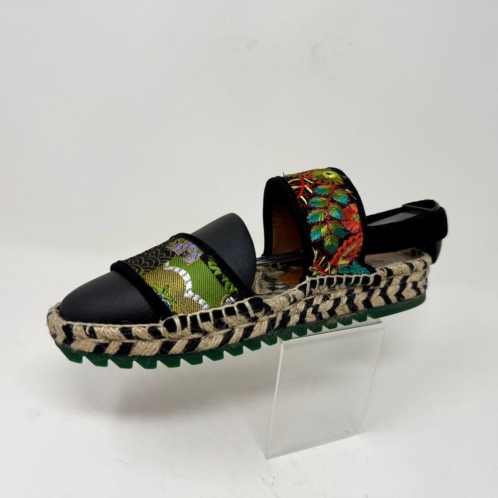 Kron by KronKron Women's Sz 8.5 Embroidered Platform Espadrille Sandals Colorful